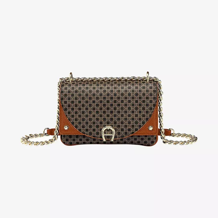 Aigner Diadora Cognac Brown Crossbody Bag XS — view 1