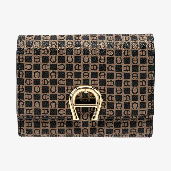 Aigner Fashion Cognac Brown Card Holder — view 1