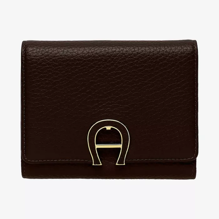 Aigner Milano Charcoal Brown Card Holder — view 1