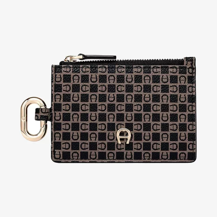 Aigner محفظة بطاقات فاشن دانينو مزودة بمشبك — عرض 1