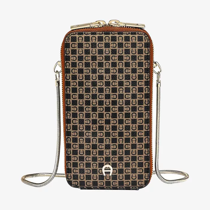 Aigner Fashion Cognac Brown Pouch — view 1