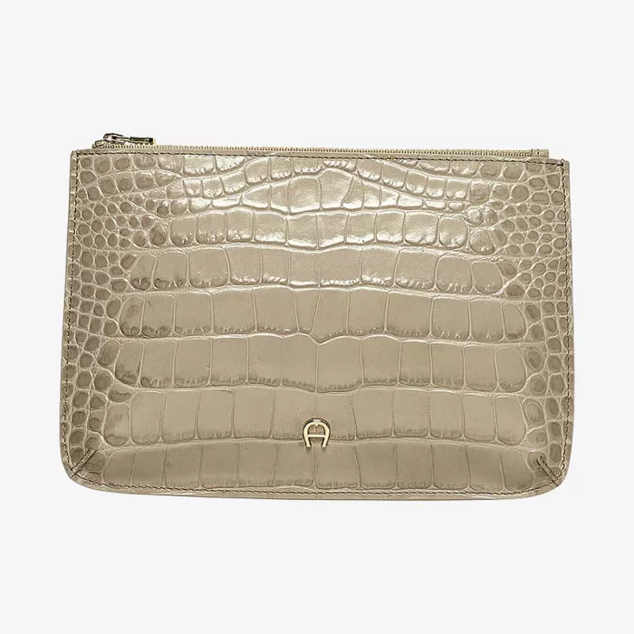 Aigner Fashion Reed Green Pouch — view 1