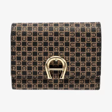 Aigner Fashion Cognac Brown Card Holder — view 1