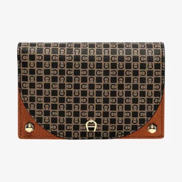 Aigner Diadora Cognac Brown Card Holder — view 1