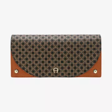 Aigner Diadora Cognac Brown Bill and Card Case — view 1