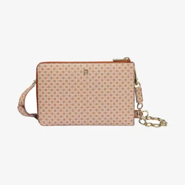 Aigner Fashion Cognac Brown Pouch — view 1