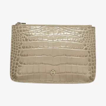 Aigner Fashion Reed Green Pouch — view 1